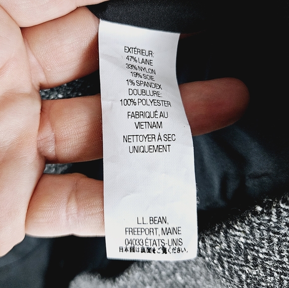 L.L. BEAN | tweed wool silk blend button up jacket - Picture 9 of 9